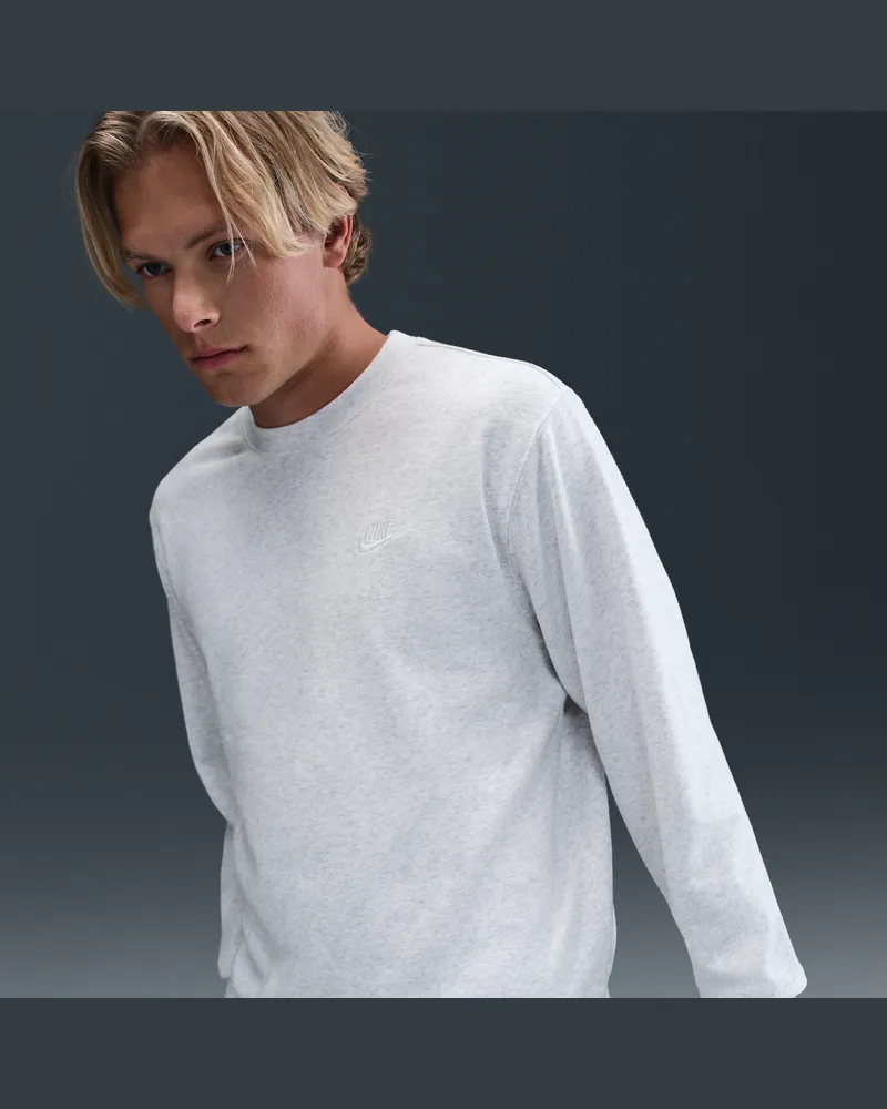 Nike Club Herren-Rundhalsshirt aus French Terry - Braun Braun