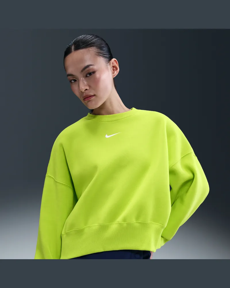 Nike Sportswear Phoenix Fleece Over-Oversized Rundhals-Sweatshirt für Damen - Grün Grün
