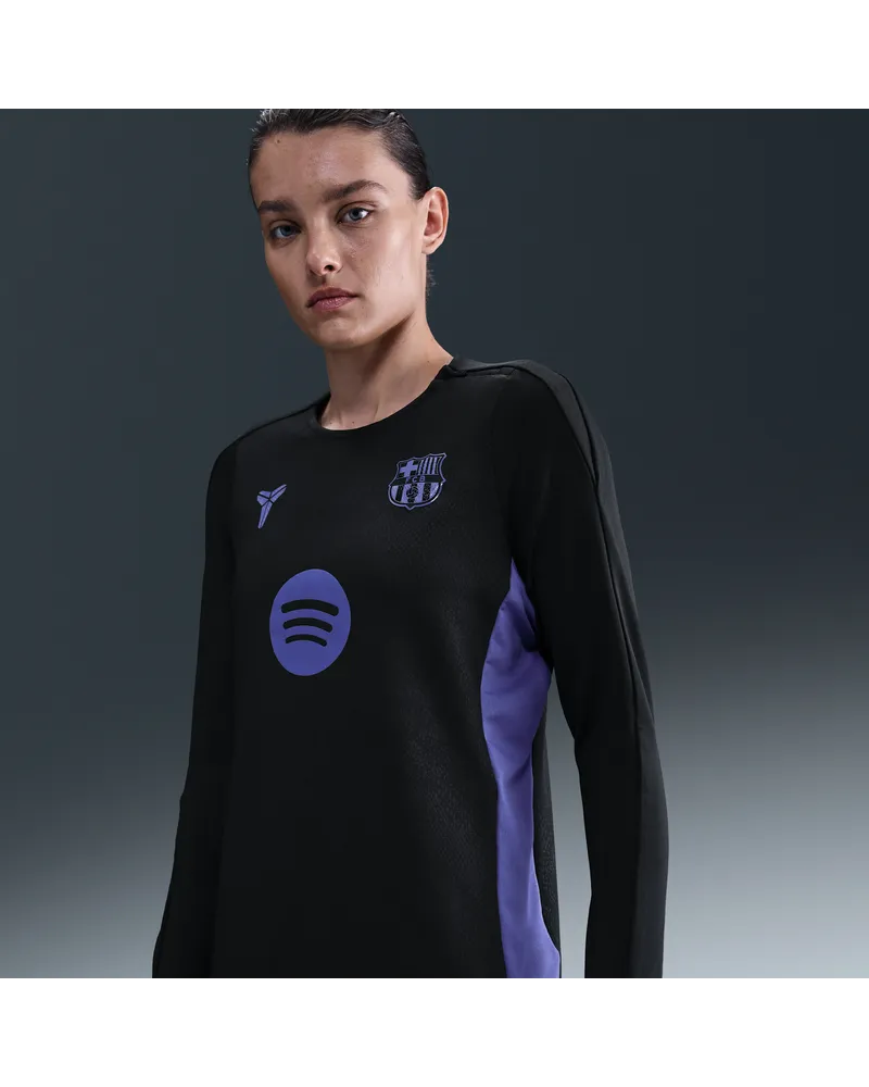 Nike FC Barcelona Strike Away Kobe Pre-Match-Fußballoberteil mit Rundhalsausschnitt und Dri-FIT-Technologie (Damen) - Schwarz Schwarz