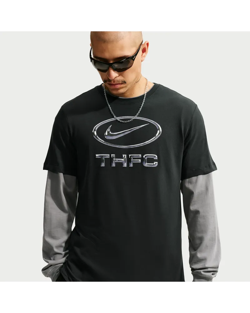 Nike Tottenham Hotspur  Swoosh Fußball-T-Shirt (Herren) - Schwarz Schwarz