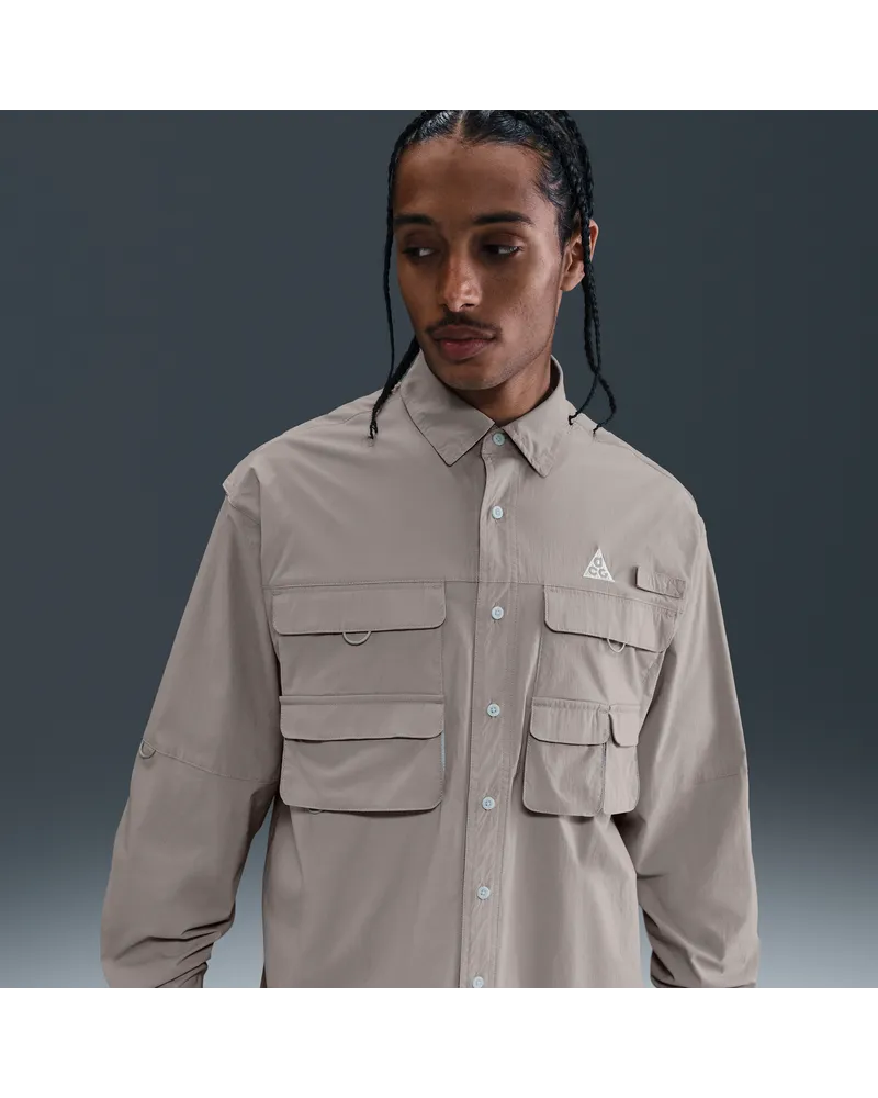Nike ACG "Orb Weaver" Dri-FIT ADV Longsleeve mit UV-Schutz - Grau Grau