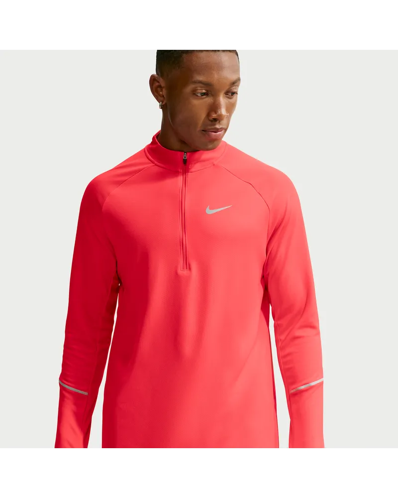 Nike Miler Dri-FIT Laufoberteil mit Halbreißverschluss (Herren) - Rot Rot