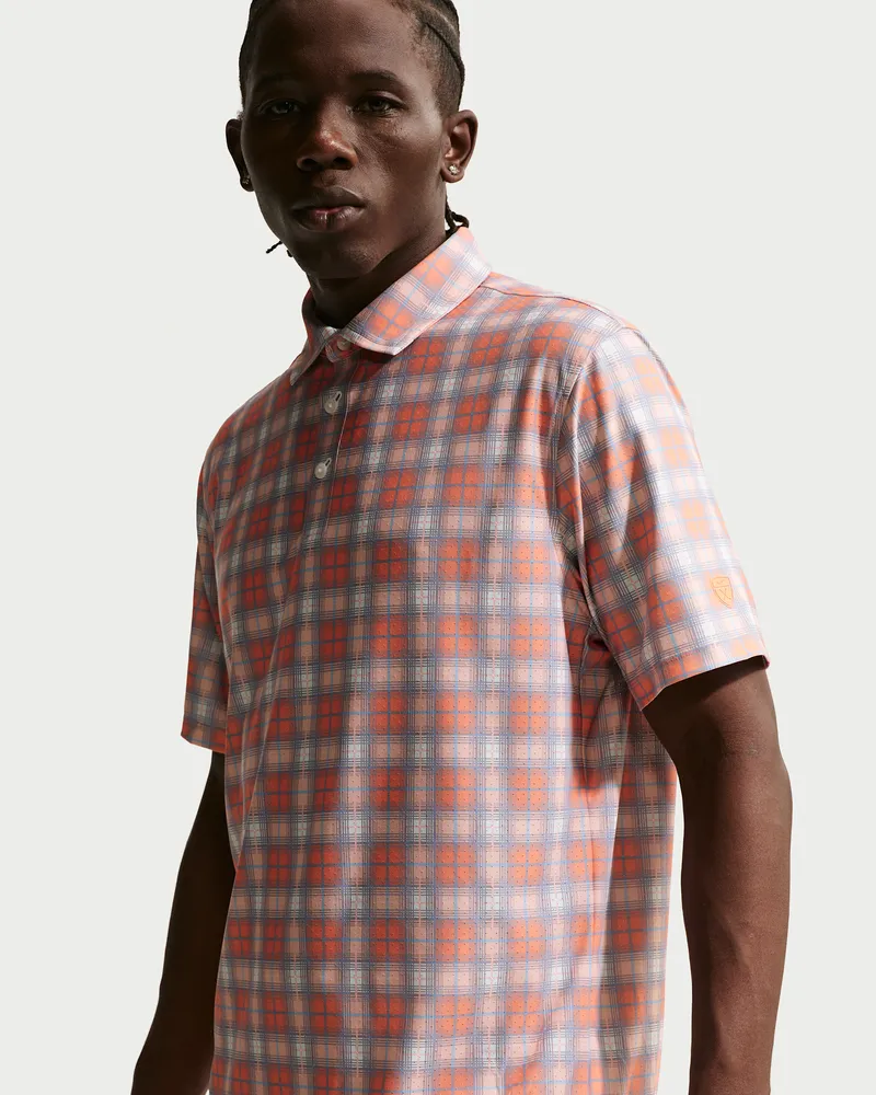 Nike Tailored Performance Tartan Dri-FIT Golf-Poloshirt (Herren) - Orange Orange