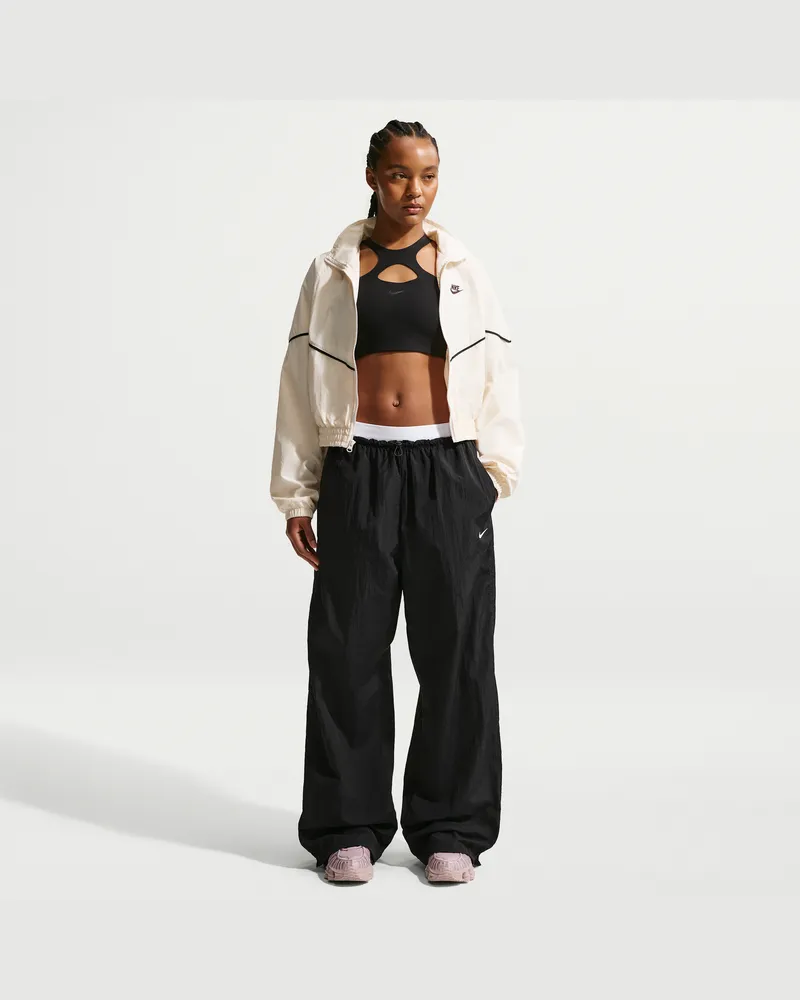 Nike weite Parachute-Hose mit hohem Bund (Damen) - Schwarz Schwarz