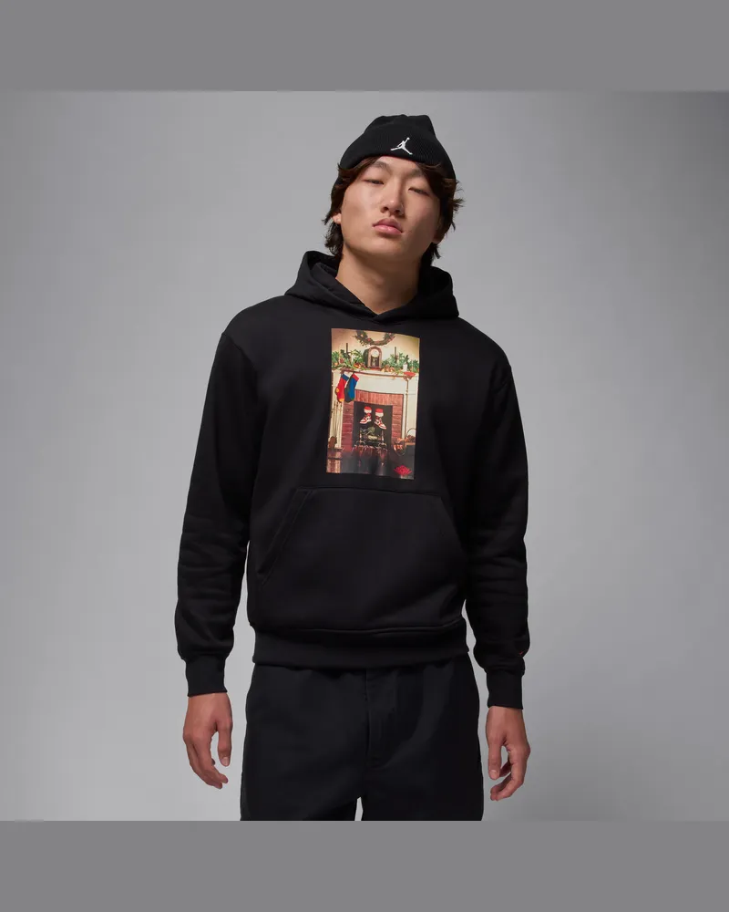 Jordan Jumpman "Chimney" Fleece-Hoodie für Herren - Schwarz Schwarz