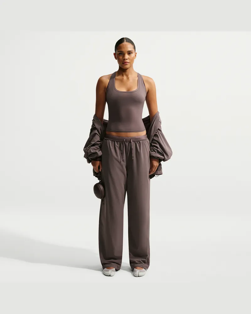 Nike SKIMS Stretch Nylon Oversize-Hose (Damen) - Braun Braun