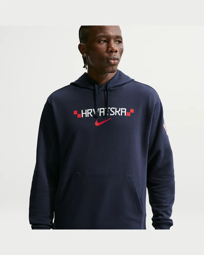 Nike Kroatien 2026  Club Pullover-Hoodie (Herren) - Blau Blau