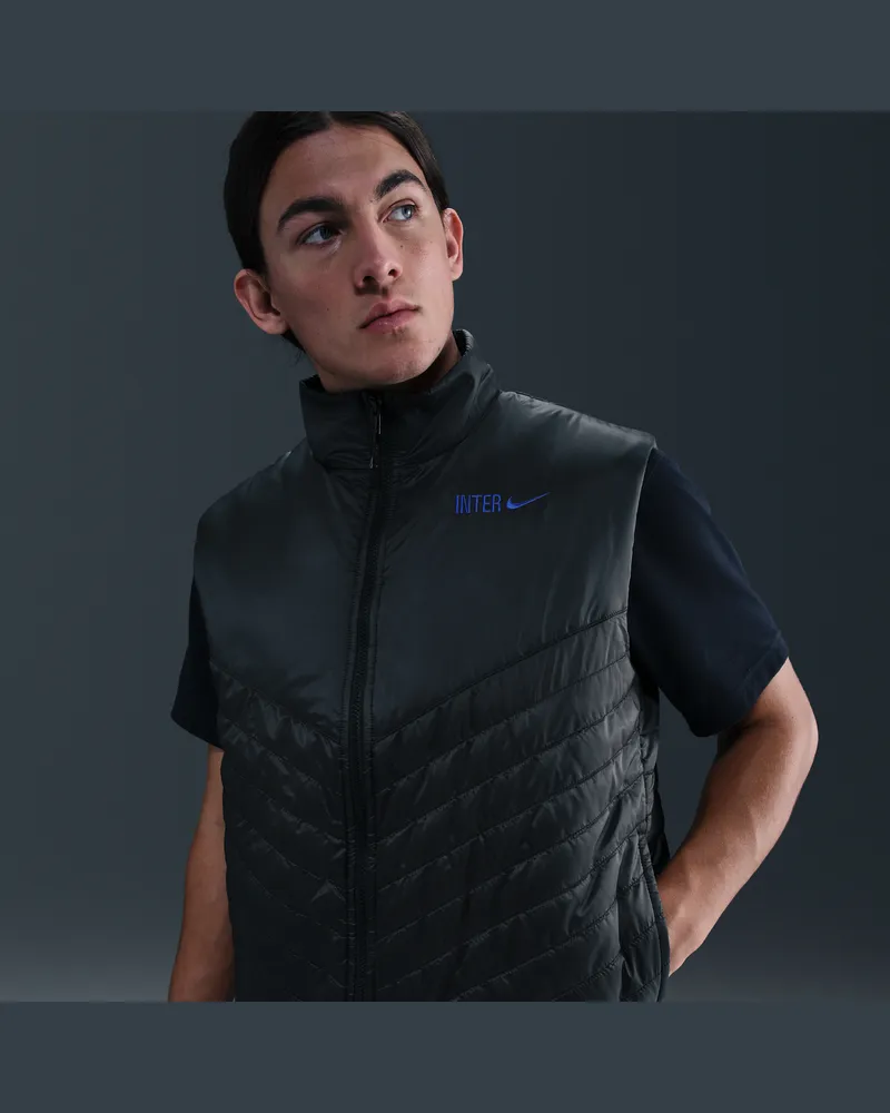 Nike Inter Mailand Windrunner  Therma-FIT mittelschwere Fußballweste (Herren) - Schwarz Schwarz