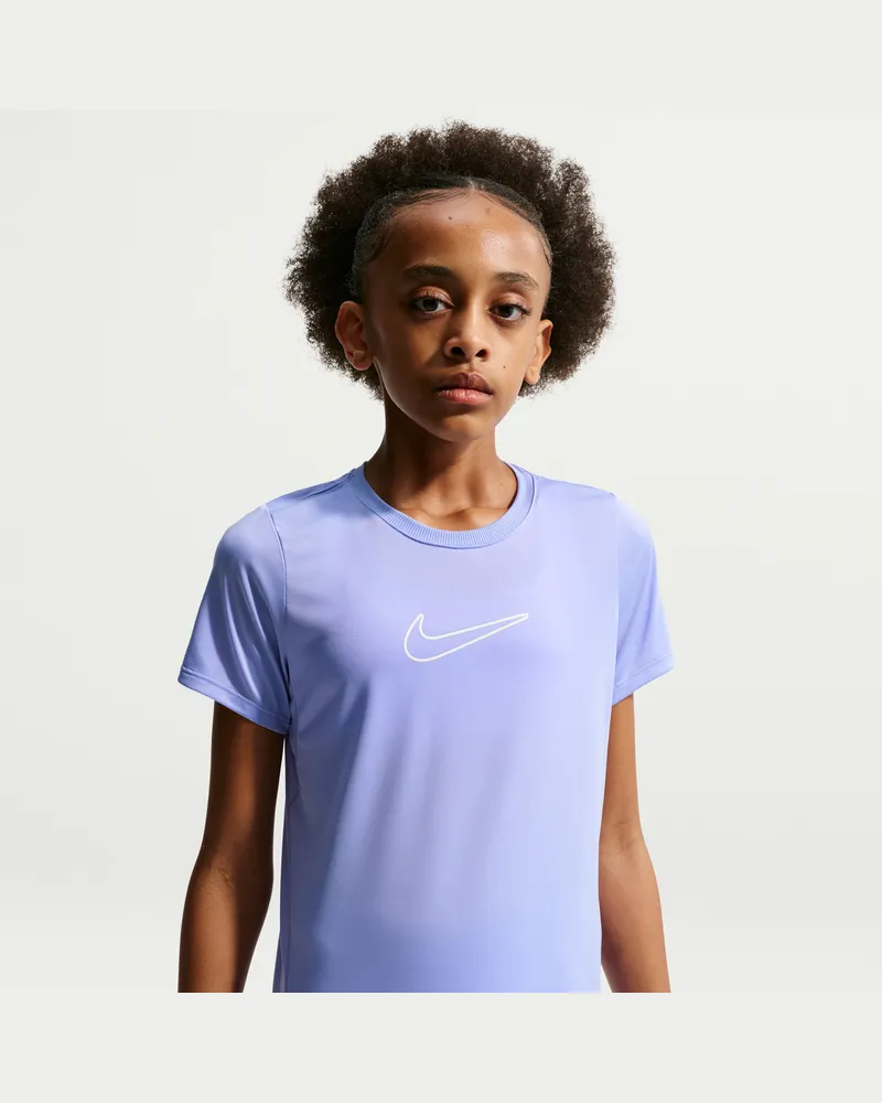 Nike One Fitted Dri-FIT-Kurzarmshirt (Mädchen) - Lila Lila