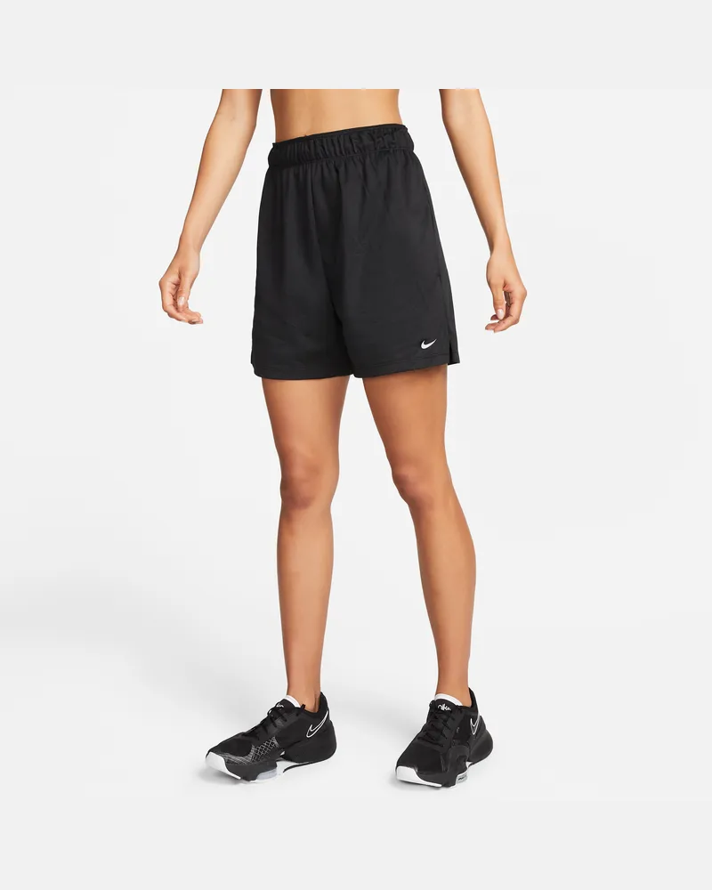 Nike Attack Dri-FIT Fitness-Shorts ohne Futter mit mittelhohem Bund für Damen (ca. 12,5 cm) - Schwarz Schwarz