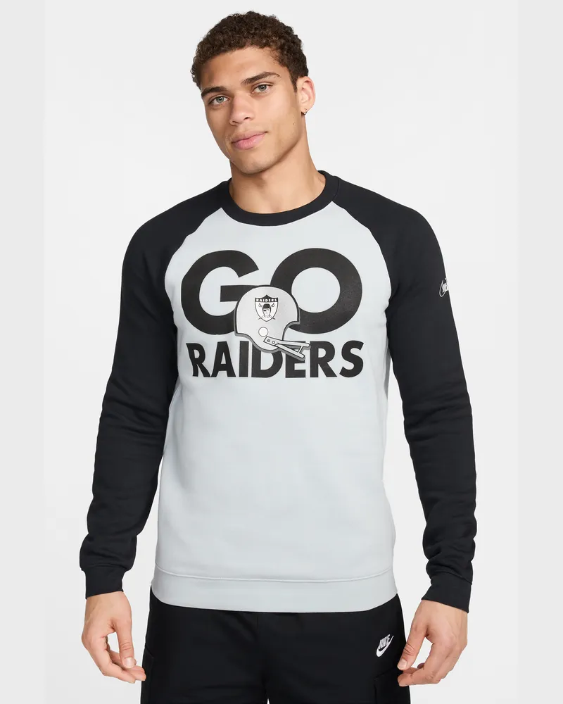 Nike Historic Raglan (NFL Raiders) Herren-Sweatshirt - Grau Grau