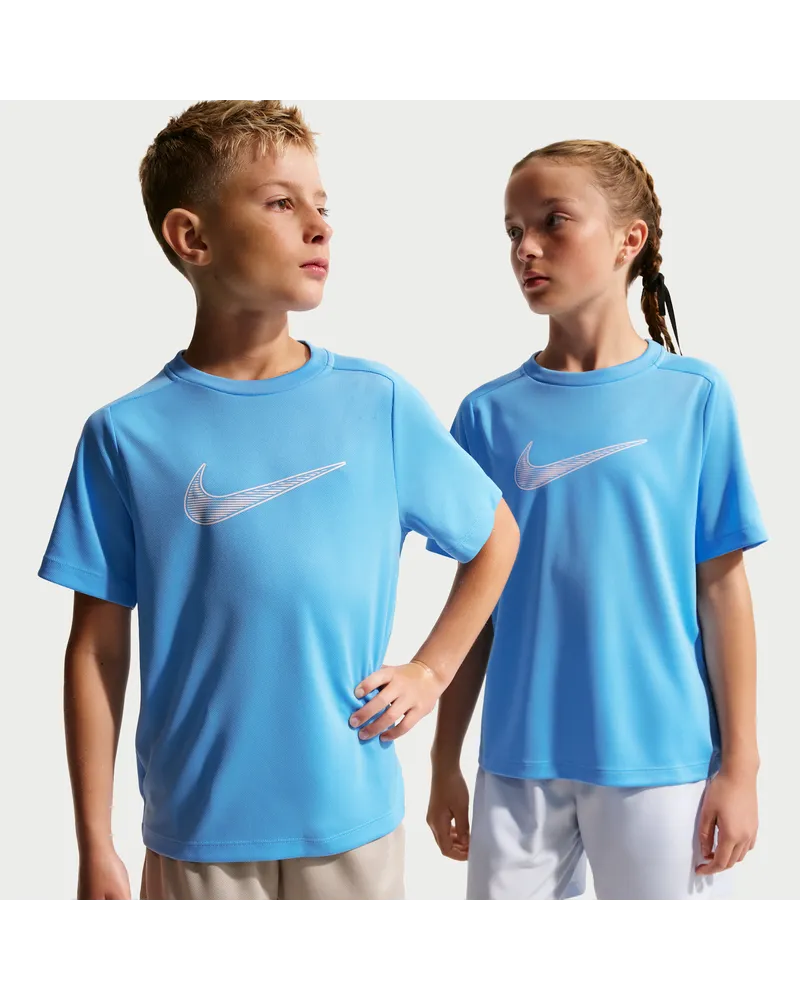 Nike Multi Dri-FIT Kurzarm-Trainingsoberteil (ältere Kinder, Jungen) - Blau Blau