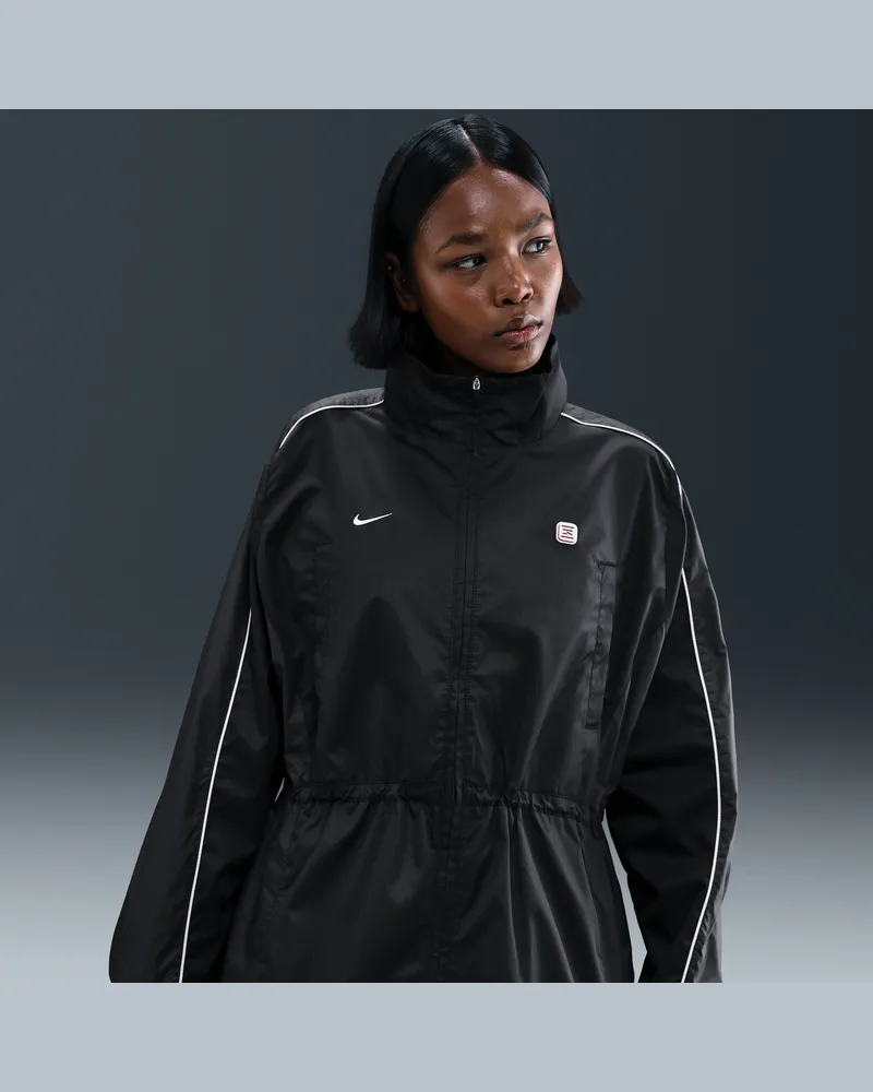 Nike Shox Damenjacke aus Webmaterial - Schwarz Schwarz