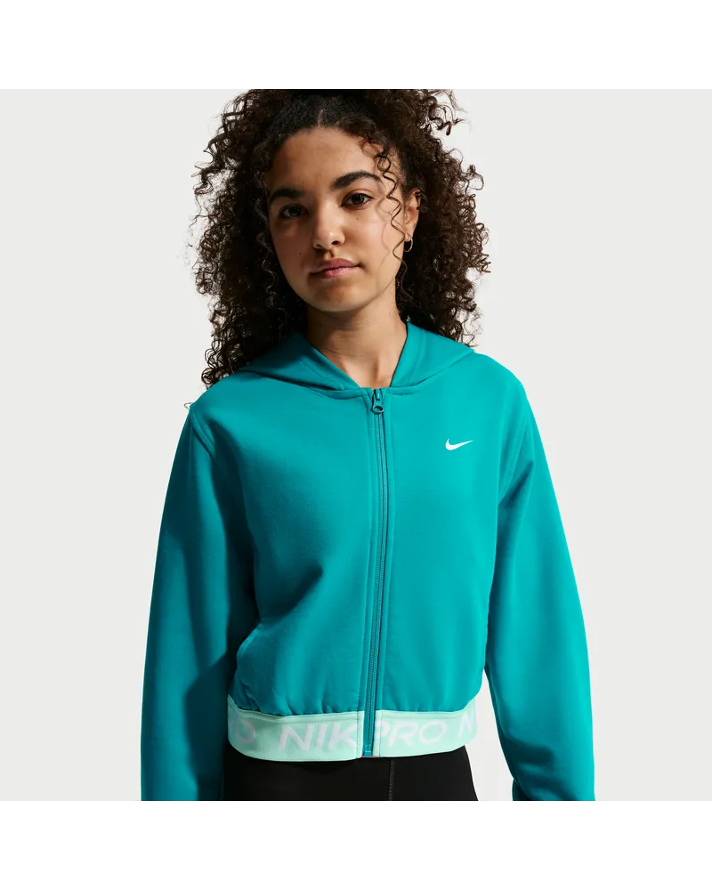 Nike Pro Fleece Dri-FIT-Kapuzenjacke (ältere Kinder) (Mädchen) - Grün Grün