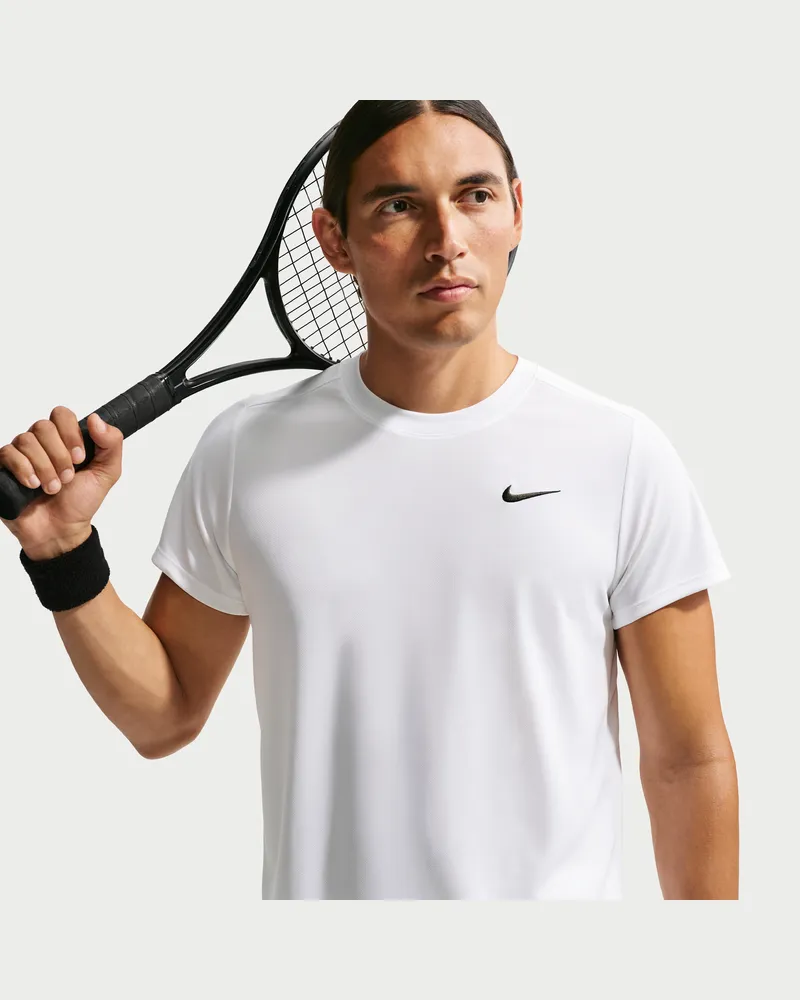 Nike Court Victory Dri-FIT Tennisoberteil für Herren - Weiß Weiß