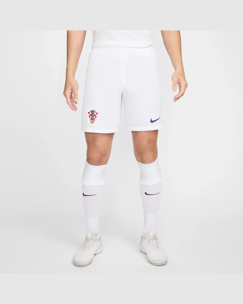 Nike Kroatien 2024/25 Stadium Home/Away  Replica Dri-FIT Fußballshorts für Herren - Weiß Weiß