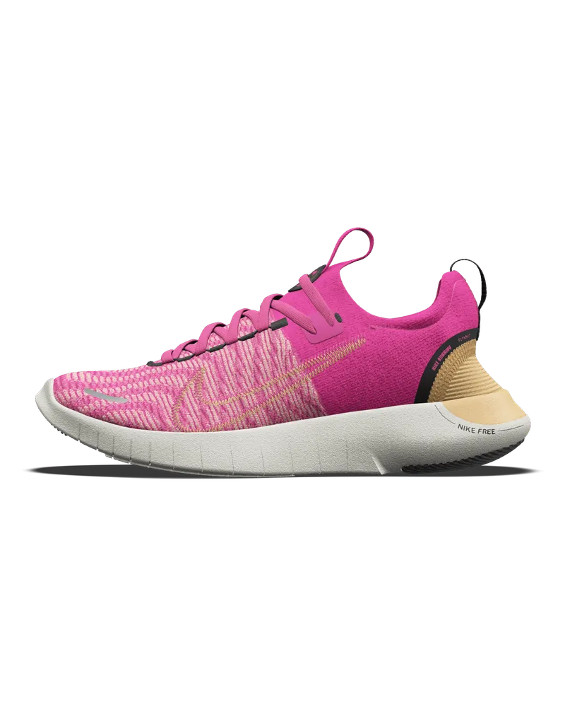 Nike Free RN By You personalisierbarer Straßenlaufschuh für Damen - Pink Pink