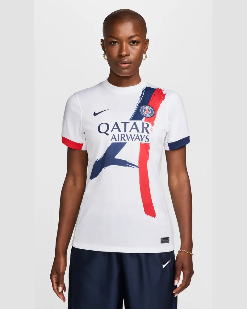 Nike Paris Saint-Germain 2024/25 Stadium Away  Replika-Fußballtrikot mit Dri-FIT-Technologie (Damen) - Weiß Weiß
