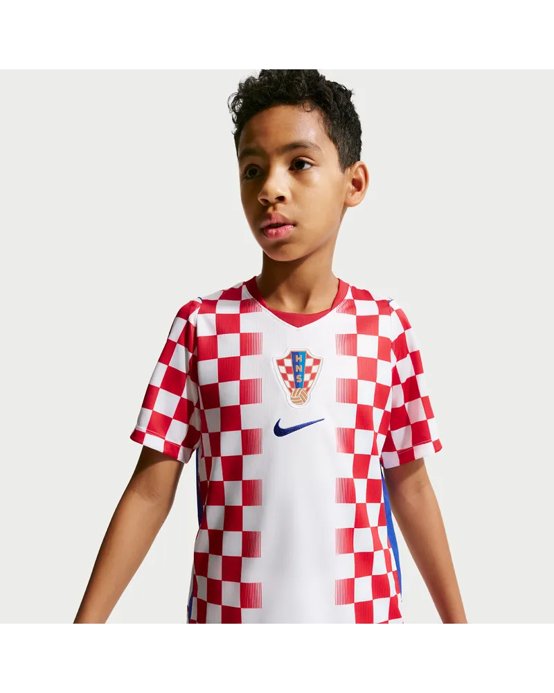 Nike Kroatien 2026  Dri-FIT Replika-Fußballtrikot Heimspiel (ältere Kinder) - Weiß Weiß