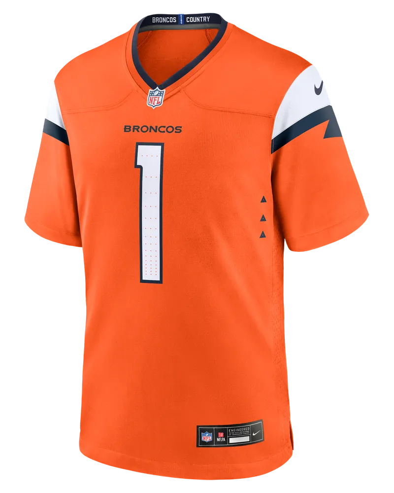 Nike Bo Nix Denver Broncos  NFL Game American Football-Trikot (Herren) - Orange Orange