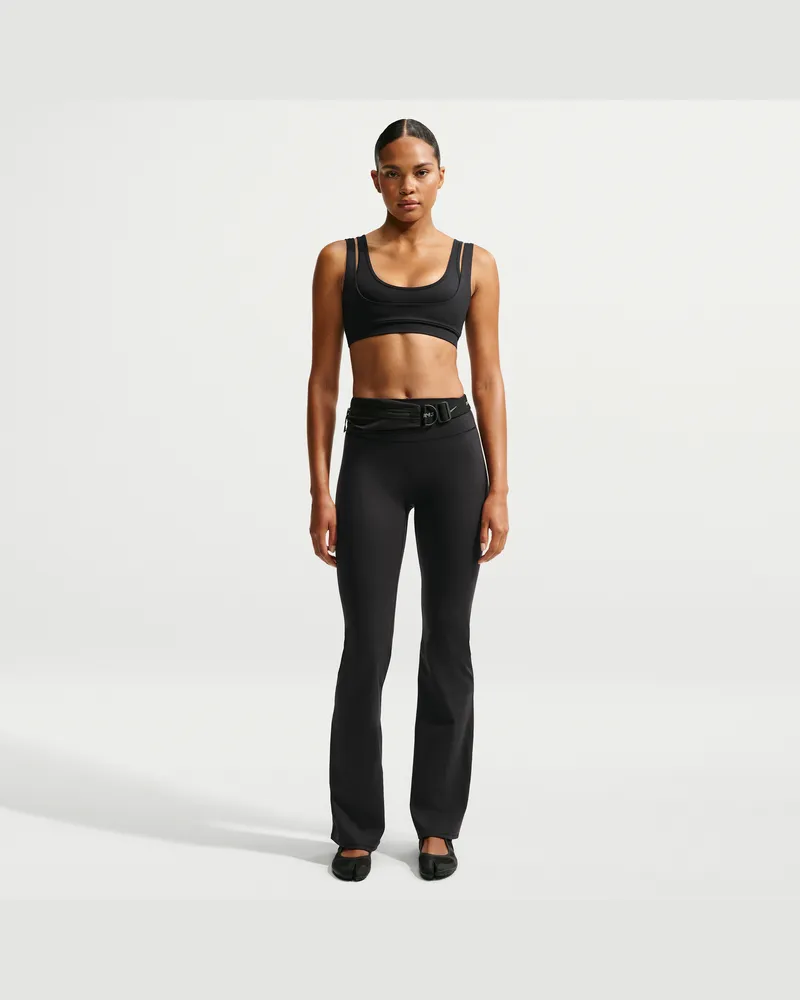 Nike SKIMS Matte Leggings mit schmaler Passform, hohem Bund und ausgestelltem Bein (Damen) - Schwarz Schwarz