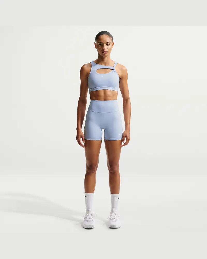 Nike One Bike Shorts mit hohem Bund für Damen (ca. 12,5 cm) - Blau Blau
