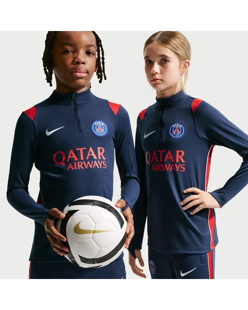 Nike Paris Saint-Germain Academy Pro  Dri-FIT Fußball-Drill-Oberteil aus Strickmaterial (ältere Kinder) - Blau Blau