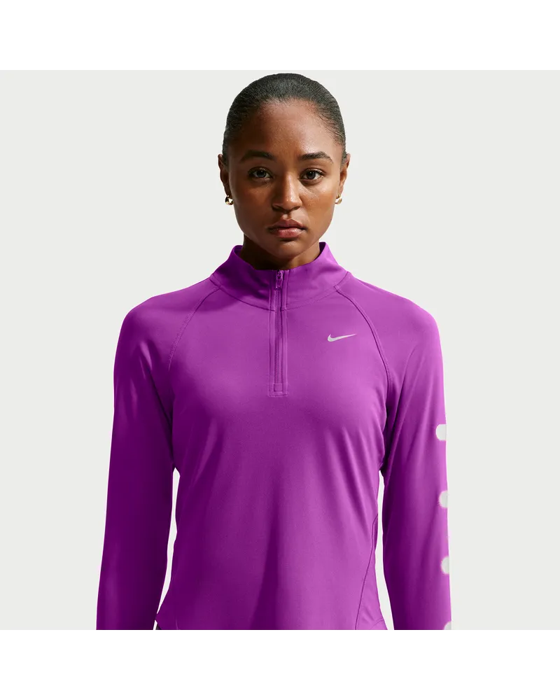 Nike Tempo Flash Dri-FIT-Laufoberteil mit Halbreißverschluss (Damen) - Lila Lila
