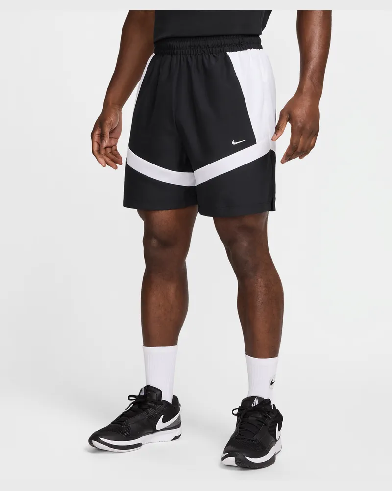 Nike Icon Basketballshorts aus Webmaterial (Herren) (ca. 15 cm) - Schwarz Schwarz