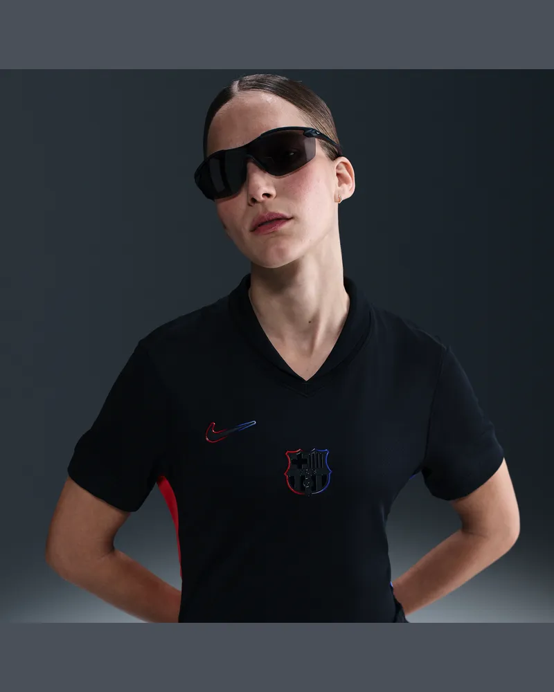 Nike FC Barcelona 2024/25 Stadium Away Replika-Fußballtrikot mit  Dri-FIT-Technologie (Damen) - Schwarz Schwarz