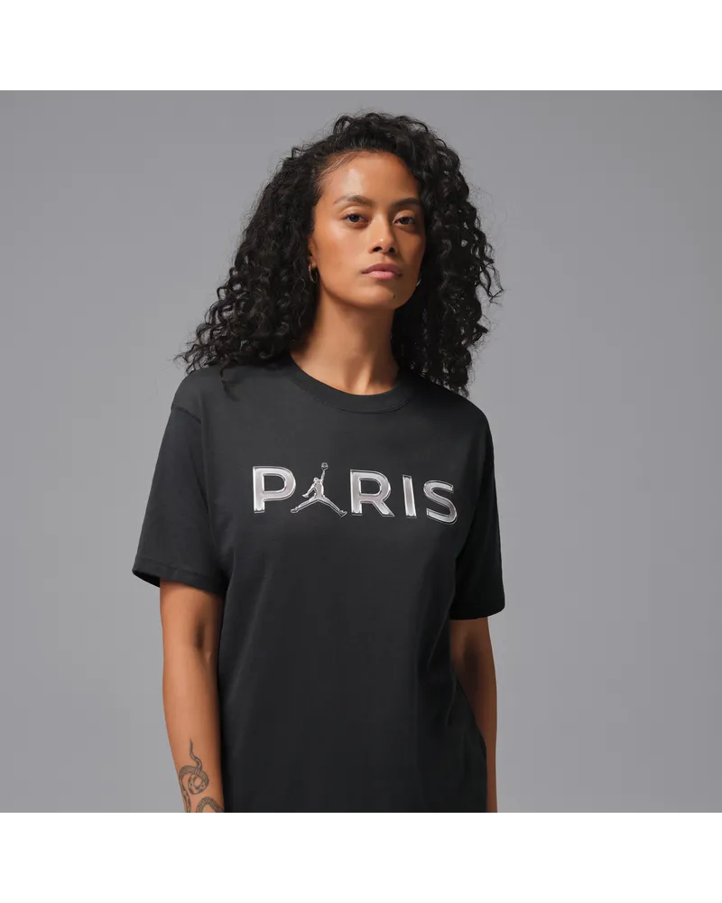 Nike Paris Saint-Germain Girlfriend-T-Shirt mit Grafik (Damen) - Grau Grau