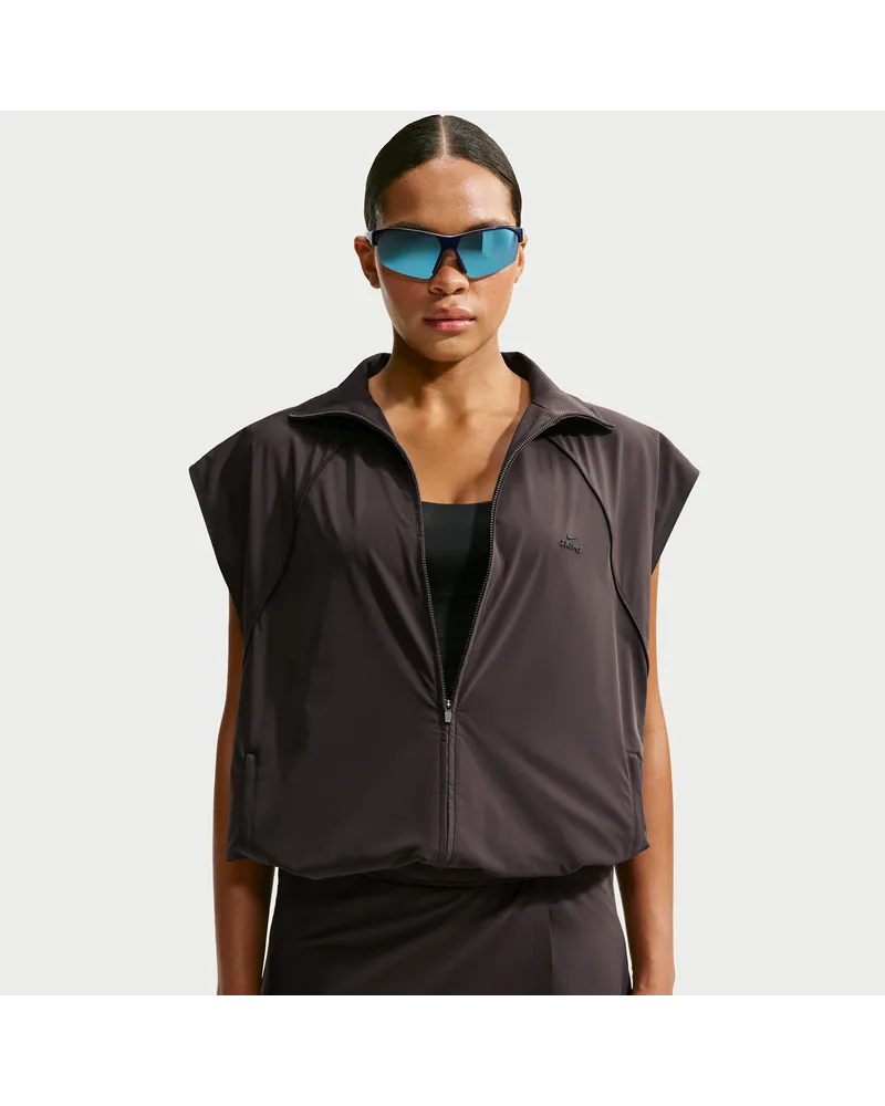 Nike SKIMS Stretch Nylon Oversize-Weste (Damen) - Braun Braun