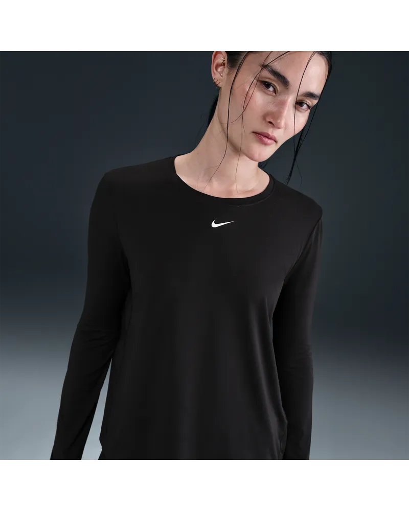 Nike One Classic Dri-FIT Longsleeve-Oberteil für Damen - Schwarz Schwarz