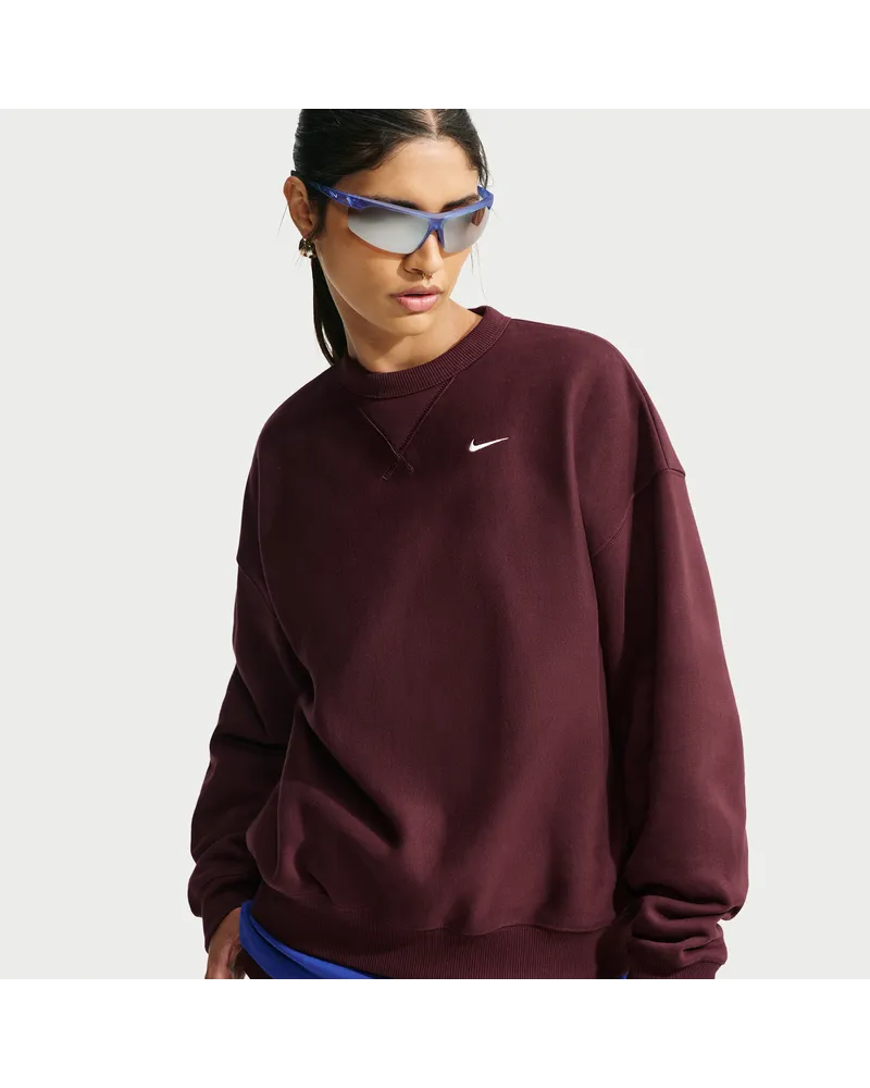 Nike Studio Fleece Heavyweight Oversize-Rundhalspullover (Damen) - Lila Lila