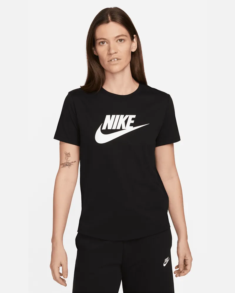 Nike Sportswear Essentials Damen-T-Shirt mit Logo - Schwarz Schwarz