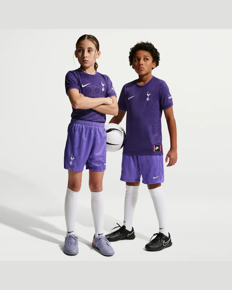 Nike Tottenham Hotspur 2026/27 Stadium Third  Dri-FIT Replika-Fußballshorts (ältere Kinder) - Lila Lila
