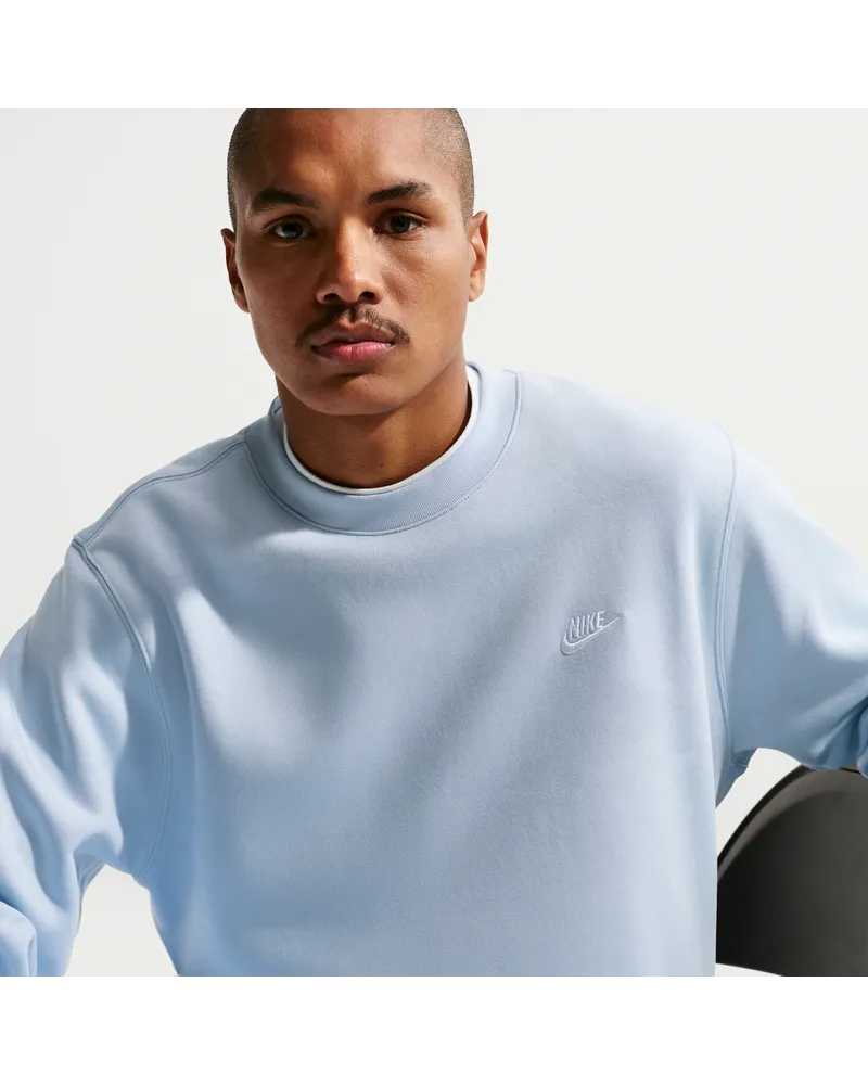 Nike Club Fleece-Rundhalsshirt (Herren) - Blau Blau