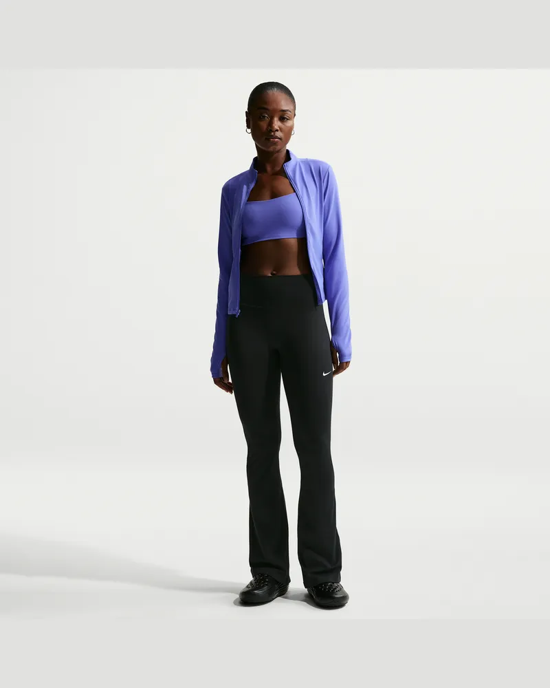 Nike One Leggings mit hohem Bund und ausgestelltem Bein (Damen) - Schwarz Schwarz