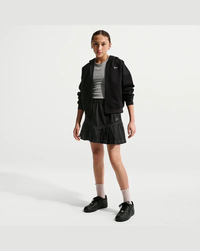 Nike Jeans-Faltenrock für ältere Kinder (Mädchen) - Schwarz Schwarz
