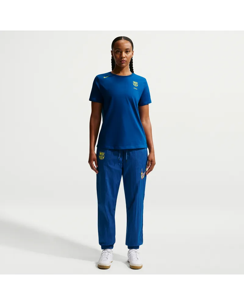 Nike FC Barcelona Essential  Football Hose aus Webmaterial mit mittelhohem Bund (Damen) - Blau Blau