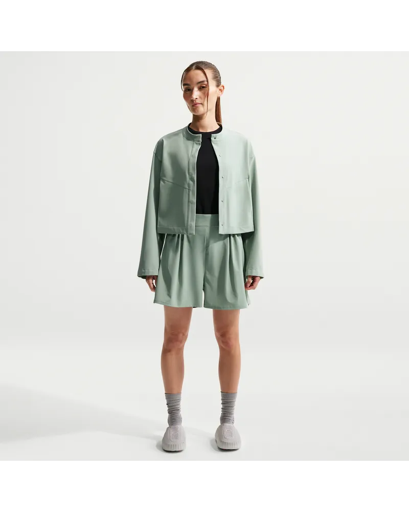 Nike 24.7 PerfectStretch Dri-FIT-Shorts mit hohem Bund (Damen) - Grün Grün