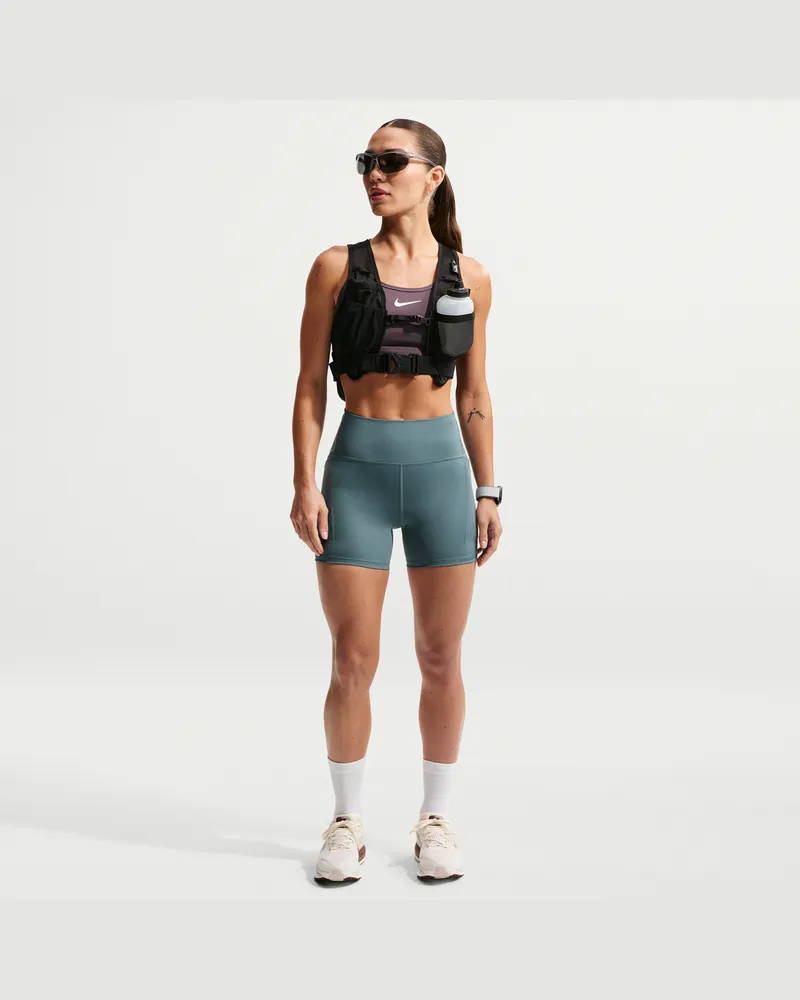 Nike Swift Damen-Laufshorts mit hohem Taillenbund (ca. 10 cm) - Grau Grau