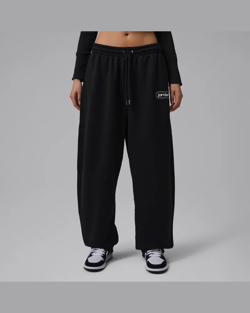 Jordan Flight Fleece weite Hose (Damen) - Schwarz Schwarz