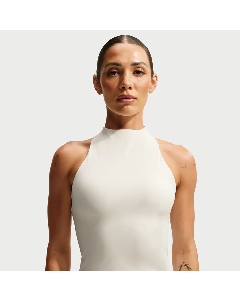Nike SKIMS Mattes Racerback-Tanktop mit Stehkragen (Damen) - Weiß Weiß