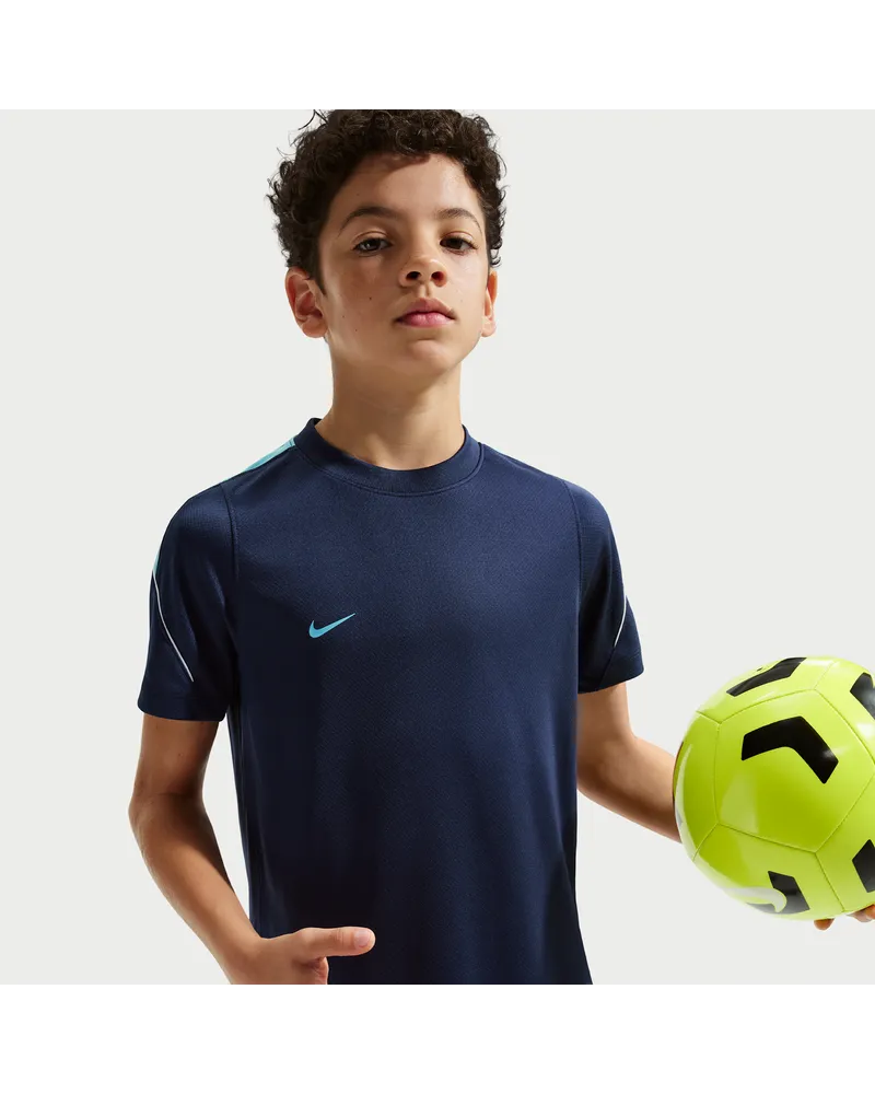 Nike Strike Dri-FIT Kurzarm-Fußballoberteil (ältere Kinder) - Blau Blau