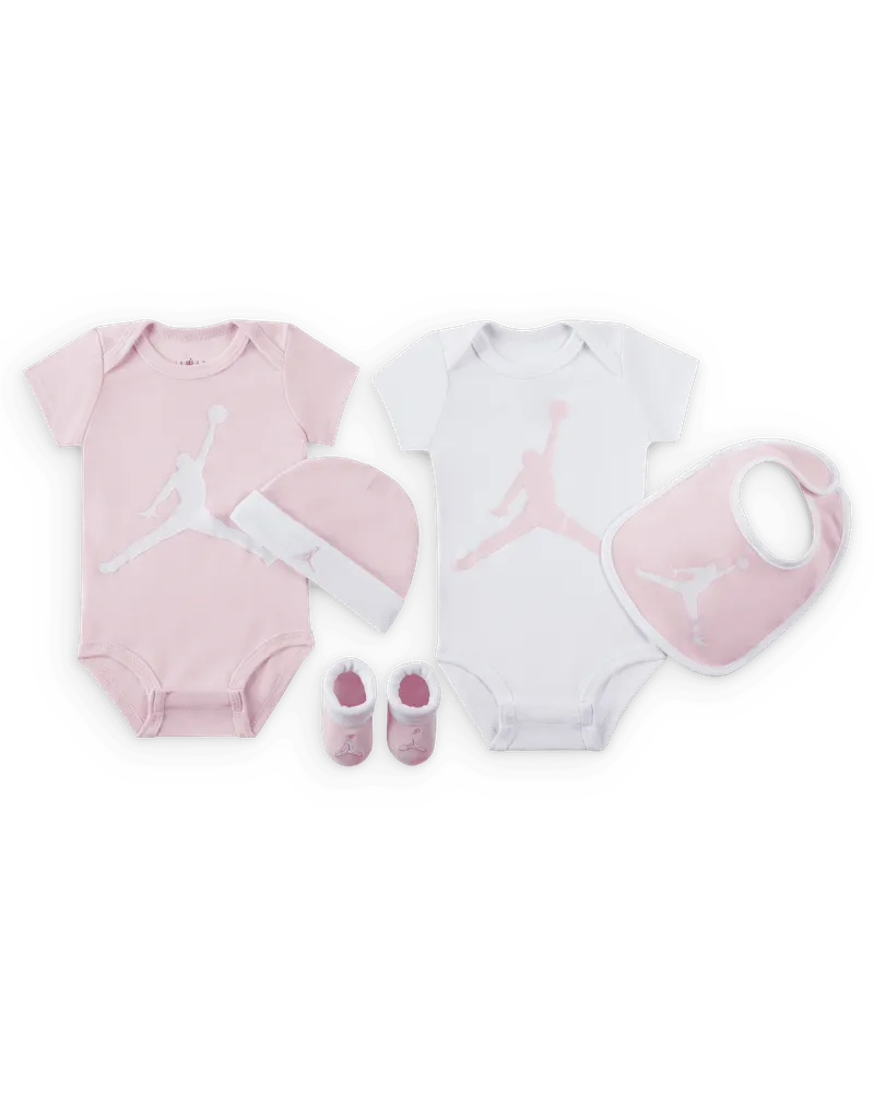 Jordan 5-Piece Core Gift Set fünfteiliges Bodysuit-Set für Babys - Pink Pink