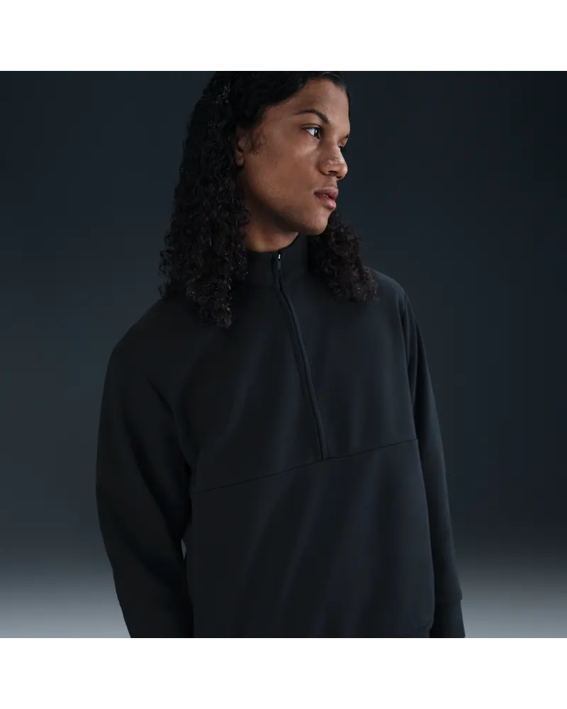 Nike 24.7 ImpossiblySoft Oberteil mit Dri-FIT-Technologie und Halbreißverschluss (Herren) - Schwarz Schwarz