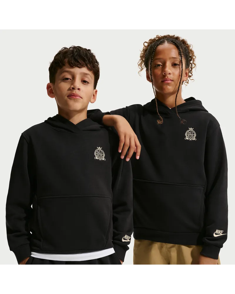 Nike Club French-Terry-Hoodie (ältere Kinder) - Schwarz Schwarz