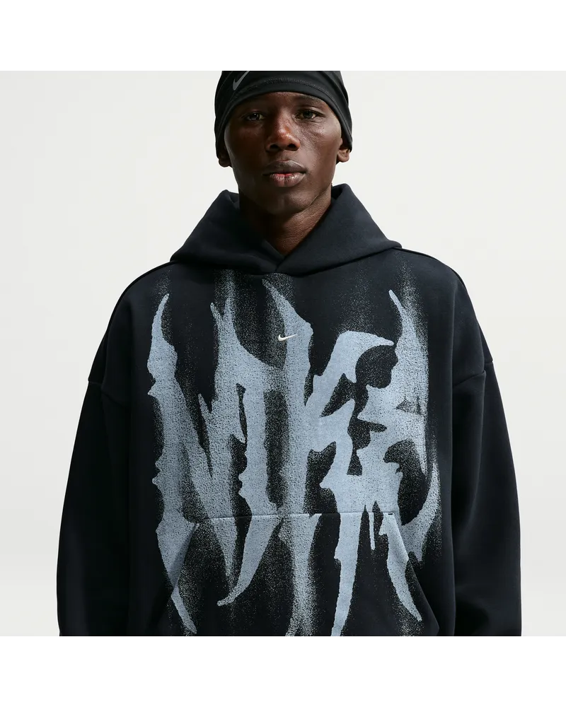 Nike Standard Issue angerauter Basketball-Hoodie (Herren) - Schwarz Schwarz