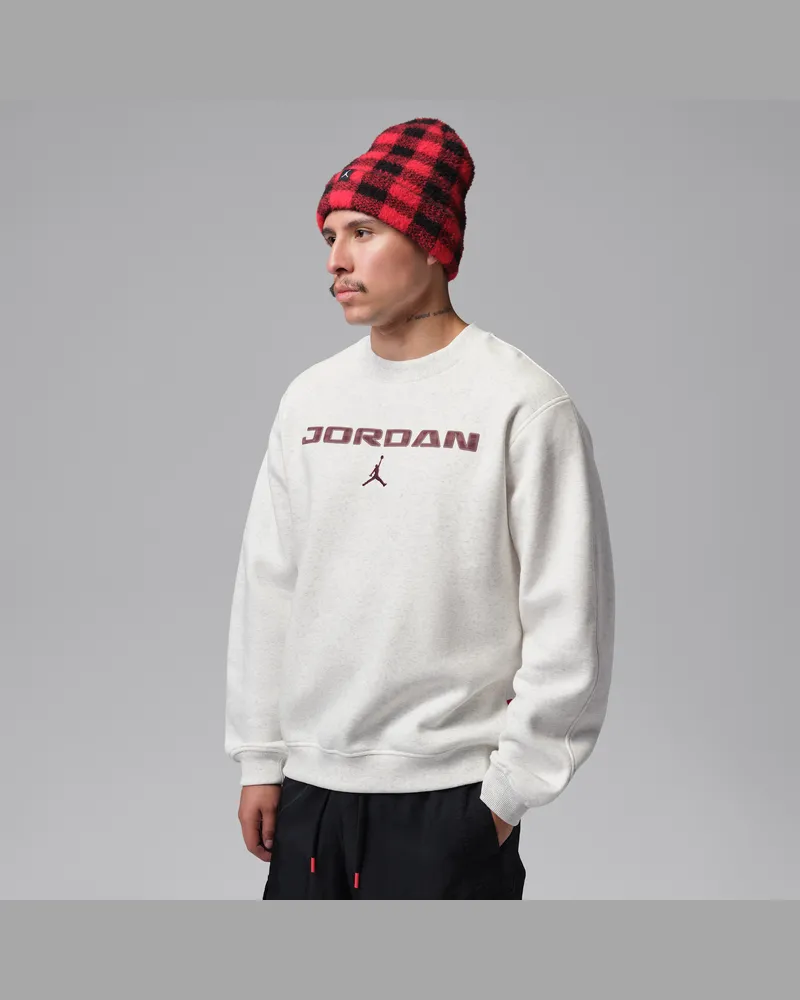 Jordan Brooklyn Sweatshirt aus Fleece mit Rundhalsausschnitt (Herren) - Weiß Weiß